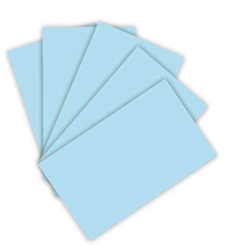 folia 6339 - Tonpapier 130 g/m², Tonzeichenpapier in eisblau, DIN A3, 50 Bogen, als Grundlage für zahlreiche Bastelarbeiten von folia