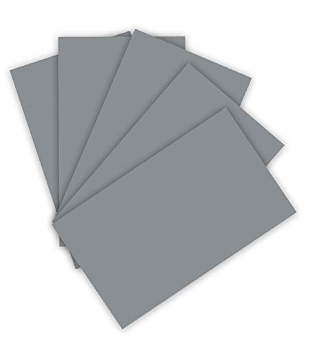 folia 6384 - Tonpapier 130 g/m², Tonzeichenpapier in steingrau, DIN A3, 50 Bogen, als Grundlage für zahlreiche Bastelarbeiten von folia