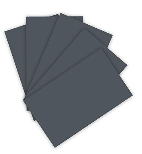 folia 6388 - Tonpapier 130 g/m², Tonzeichenpapier in anthrazit, DIN A3, 50 Bogen, als Grundlage für zahlreiche Bastelarbeiten von folia