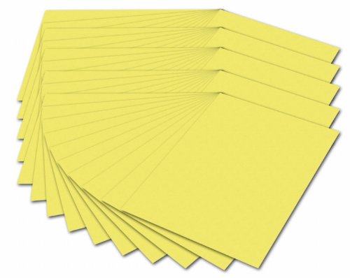 folia 6412 - Tonpapier, DIN A4, 130 g/qm, 100 Blatt, zum Basteln und kreativen Gestalten von Karten, Fensterbildern und für Scrapbooking, zitronengelb von folia