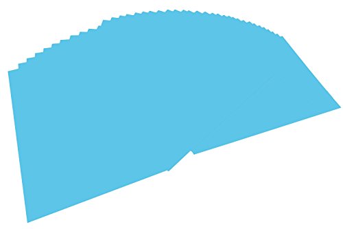 folia 6430 - Tonpapier himmelblau, DIN A4, 130 g/qm, 100 Blatt - zum Basteln und kreativen Gestalten von Karten, Fensterbildern und für Scrapbooking von folia