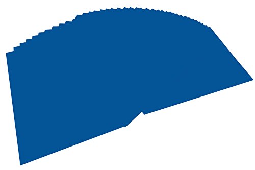 folia 6435 - Tonpapier königsblau, DIN A4, 130 g/qm, 100 Blatt - zum Basteln und kreativen Gestalten von Karten, Fensterbildern und für Scrapbooking von folia