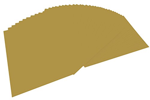 folia 6465 - Tonpapier gold matt, DIN A4, 130 g/qm, 100 Blatt - zum Basteln und kreativen Gestalten von Karten, Fensterbildern und für Scrapbooking von folia