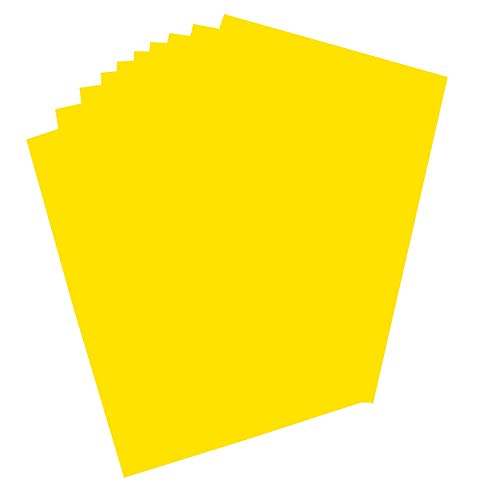 folia 65125 - Plakatkarton, ca. 48 x 68 cm, 10 Bögen, 380 g/qm, einseitig zitronengelb gefärbt - ideal zum Basteln oder Erstellen von Plakaten und Anzeigen von folia
