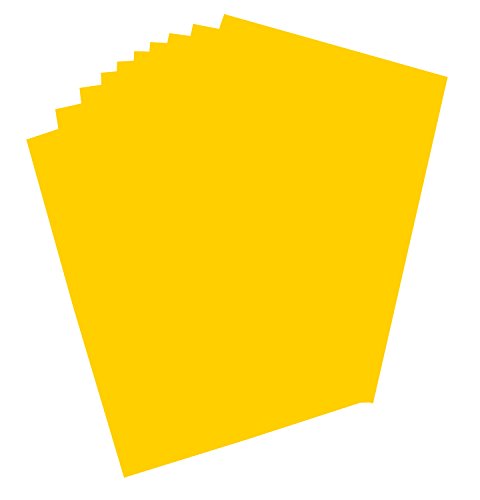 folia 65131 - Plakatkarton, ca. 48 x 68 cm, 10 Bögen, 380 g/qm, einseitig maisgelb gefärbt - ideal zum Basteln oder Erstellen von Plakaten und Anzeigen von folia