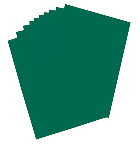 folia 65432 - Plakatkarton, ca. 48 x 68 cm, 10 Bögen, 380 g/qm, einseitig dunkelgrün gefärbt - ideal zum Basteln oder Erstellen von Plakaten und Anzeigen von folia