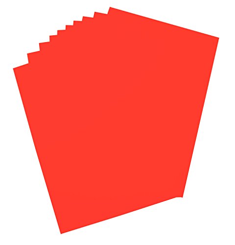 folia 65929 - Plakatkarton, ca. 48 x 68 cm, 10 Bögen, 380 g/qm, einseitig leuchtdunkelrot gefärbt - ideal zum Basteln oder Erstellen von Plakaten und Anzeigen von folia