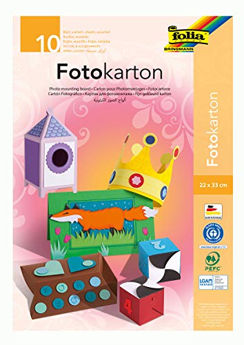 folia 660 - Mappe mit farbig sortiertem Fotokarton, 10 Blatt, 300 g/qm, ca. 22 x 32 cm, ideale Grundlage für vielfältige Bastelarbeiten wie Fensterbilder, Scrapbooking, Kartengestaltung folia 660 - Mappe mit farbig sortiertem Fotokarton, 10 Blatt, 300 g/qm, ca. 22 x 32 cm, ideale Grundlage für vielfältige Bastelarbeiten wie Fensterbilder, Scrapbooking, Kartengestaltung von folia