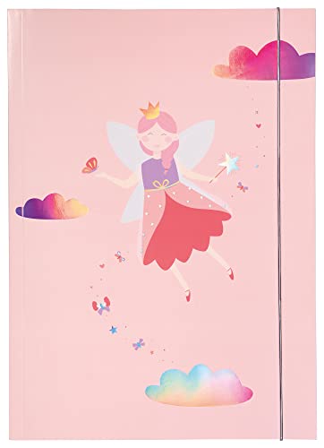 folia 69011 - Sammelmappe A3 Hot Foil Little Fairy, aus stabilem Karton mit Gummiband von folia