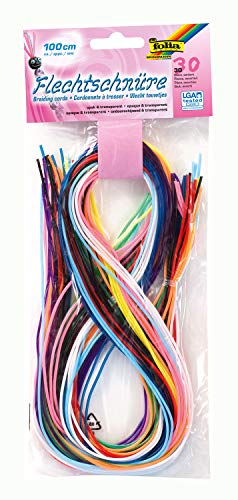 folia 731030 - Flechtschnüre, opak/transparent, 30 Stück sortiert in 10 verschiedenen Farben - ideal zum Flechten von Armbändern, Schlüsselanhängern, usw. folia 731030 - Flechtschnüre, opak/transparent, 30 Stück sortiert in 10 verschiedenen Farben - ideal zum Flechten von Armbändern, Schlüsselanhängern, usw. von folia