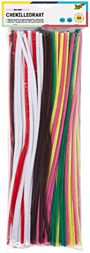 folia 778209 - Chenilledraht, Pfeifenputzer, 200 Stück sortiert in 10 Farben, Durchmesser 8 mm und 50 cm lang, ideal für Kinder zum Basteln und Gestalten von Tieren, Figuren und anderen Formen folia 778209 - Chenilledraht, Pfeifenputzer, 200 Stück sortiert in 10 Farben, Durchmesser 8 mm und 50 cm lang, ideal für Kinder zum Basteln und Gestalten von Tieren, Figuren und anderen Formen von folia