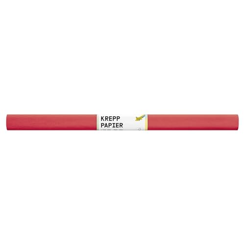 folia 820134 - Krepppapier, 10 Rollen in feuerrot, jede Rolle ca. 50 x 250 cm, 32 g/m², sehr elastisches und dünnes Papier, mit einer unebenen und rauen Oberfläche folia 820134 - Krepppapier, 10 Rollen in feuerrot, jede Rolle ca. 50 x 250 cm, 32 g/m², sehr elastisches und dünnes Papier, mit einer unebenen und rauen Oberfläche von folia