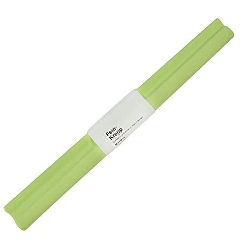 folia 820145 - Krepppapier, 10 Rollen in weißgrün, jede Rolle ca. 50 x 250 cm, 32 g/m², sehr elastisches und dünnes Papier, mit einer unebenen und rauen Oberfläche von folia
