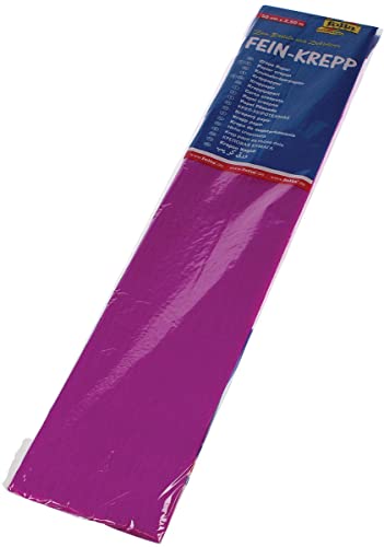 folia 822154-10 - Krepppapier, 10 Lagen in primel pink, jede Lage ca. 50 x 250 cm, 32 g/m², sehr elastisches und dünnes Papier, mit einer unebenen und rauen Oberfläche von folia