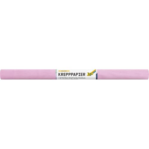 folia 824119 - Krepppapier in Hellrosa, 10 Rollen aus FSC-Mix Papier, je Rolle ca. 50 x 250 cm, 32 g/m², nassfest, elastisches Kreppband mit rauer Oberfläche zum Verzieren und Dekorieren von folia