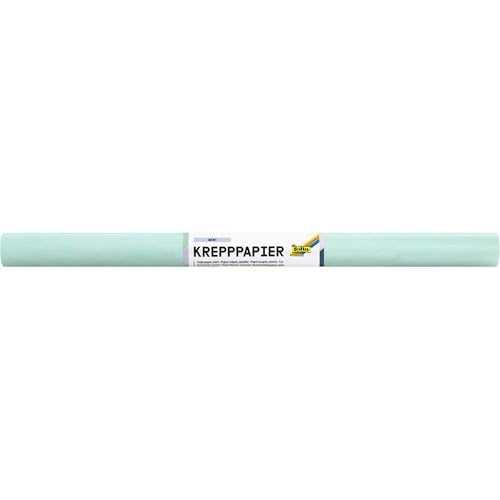 folia 824125 - Krepppapier in Mint, 10 Rollen aus FSC-Mix Papier, je Rolle ca. 50 x 250 cm, 32 g/m², nassfest, elastisches Kreppband mit rauer Oberfläche zum Verzieren und Dekorieren von folia