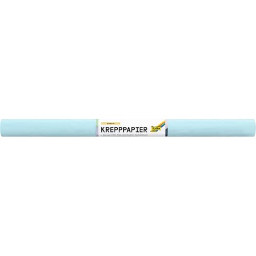 folia 824130 - Krepppapier in Eisblau, 10 Rollen aus FSC-Mix Papier, je Rolle ca. 50 x 250 cm, 32 g/m², nassfest, elastisches Kreppband mit rauer Oberfläche zum Verzieren und Dekorieren folia 824130 - Krepppapier in Eisblau, 10 Rollen aus FSC-Mix Papier, je Rolle ca. 50 x 250 cm, 32 g/m², nassfest, elastisches Kreppband mit rauer Oberfläche zum Verzieren und Dekorieren von folia