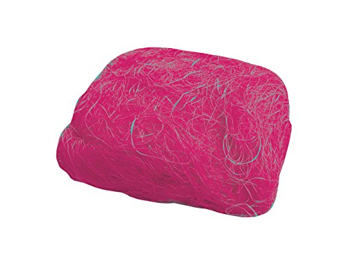 folia 855023 - Sisal Wolle 50 g, pink - ideal für Gestecke, Sträuße und andere floristische Arbeiten von folia