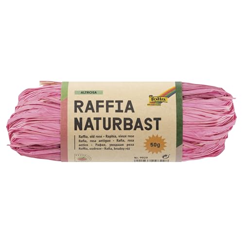 folia 9029 - Raffia Naturbast altrosa, 1 Bündel mit 50 g, Schnur aus natürlichem Strohgemisch, ideal zum Basteln, zur Dekoration oder für Gestecke, Sträuße und andere floristische Arbeiten folia 9029 - Raffia Naturbast altrosa, 1 Bündel mit 50 g, Schnur aus natürlichem Strohgemisch, ideal zum Basteln, zur Dekoration oder für Gestecke, Sträuße und andere floristische Arbeiten von folia