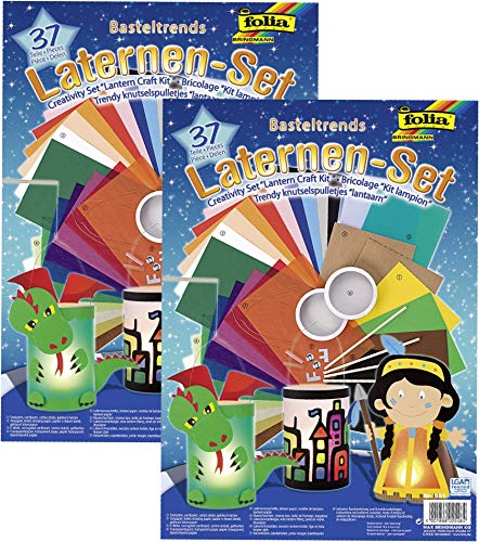 folia 951 - Laternen Bastel Set, 37 teilig (2 Kreativsets) von folia