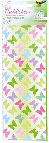 folia 95202 - Deko Tischlichter Frühling, sortiert in 3 Motiven, 10 Stück, aus Transparentpapier, 115 g/m², ca. 10 x 27, Durchmesser ca. 8 cm, einseitig bedruckt, ideal als Tischdeko folia 95202 - Deko Tischlichter Frühling, sortiert in 3 Motiven, 10 Stück, aus Transparentpapier, 115 g/m², ca. 10 x 27, Durchmesser ca. 8 cm, einseitig bedruckt, ideal als Tischdeko von folia