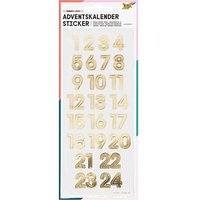 folia Adventskalenderzahlen NUMBERS GOLD gold 24 St. folia Adventskalenderzahlen NUMBERS GOLD gold 24 St. von folia
