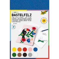 folia Bastelfilz selbstklebend farbsortiert 10 Bogen von folia