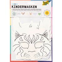 folia Bastelset Kindermasken weiß 6 St. von folia