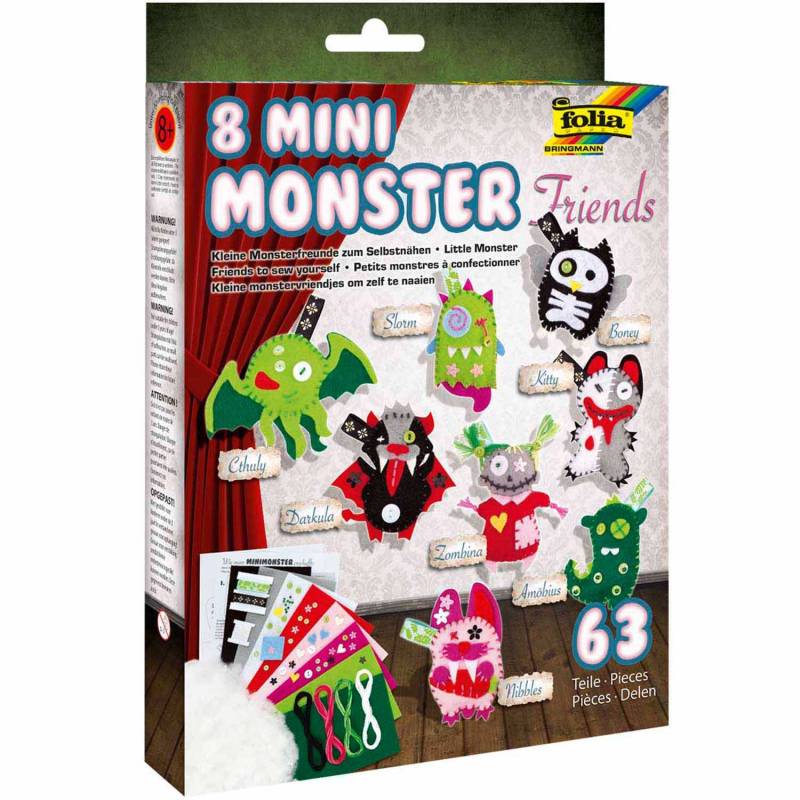 Bastelset Mini Monster für 8 Monster von folia
