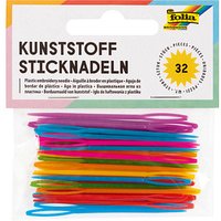 folia Bastelwerkzeug farbsortiert Sticknadeln Ø 1,8 mm, 32 St. von folia