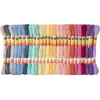 folia Garn zum Sticken Pastell matt pastellfarben 1,0 mm x 8,0 m von folia