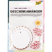 folia Geschenkanhänger weiß, natur Set Rund 12 St. folia Geschenkanhänger weiß, natur Set Rund 12 St. von folia