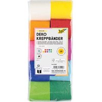 folia Krepppapier Dekobänder farbsortiert 32,0 g/qm 10 Rollen von folia