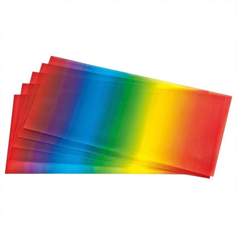Laternenzuschnitte Transparentpapier Regenbogen 22x51cm 25 Bogen von folia