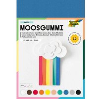 folia Moosgummi BASIC mehrfarbig 10 Blatt von folia