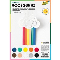 folia Moosgummi Basic sortier mehrfarbig 10 Blatt von folia