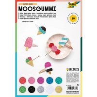 folia Moosgummi Glitter Basic mehrfarbig 10 St. von folia