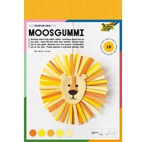 folia Moosgummi TON IN TON gelb 10 Blatt von folia