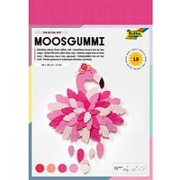 folia Moosgummi TON IN TON rot 10 Blatt von folia
