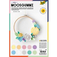 folia Moosgummi pastell mehrfarbig 10 Blatt von folia