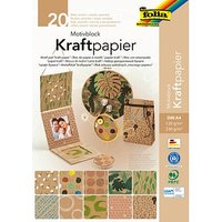 folia Motivblock Kraftpapier 2 farbsortiert 120/230 g/qm 20 Blatt von folia