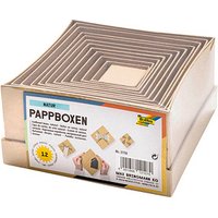 12 folia NATUR Geschenkboxen-Set braun 12 folia NATUR Geschenkboxen-Set braun von folia