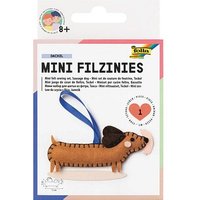 folia Nähset Mini Filzinies DACKEL braun von folia