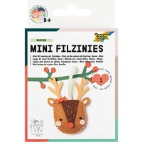 folia Nähset Mini Filzinies RENTIER braun von folia