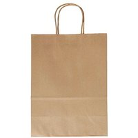 folia Papier-Tragetaschen L braun 24,0 x 31,0 cm, 20 St. von folia