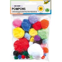 folia Pompons mehrfarbig Mix Ø 1,0-5,0 cm, 1 Pack von folia