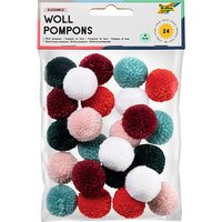 folia Pompons farbsortiert Elegance Ø 3,0 cm, 24 St. von folia