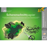 folia Scherenschnittpapier ungummiert schwarz 90 g/qm 20 Bogen von folia