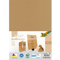 folia Tonpapier Kraftkarton braun 230 g/qm 50 Blatt von folia