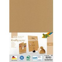folia Tonpapier Kraftpapier braun 120 g/qm 100 Blatt von folia
